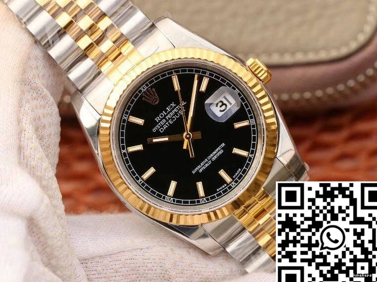 Datejust Factory 36mm AR Rolex Black Dial 126233 1101